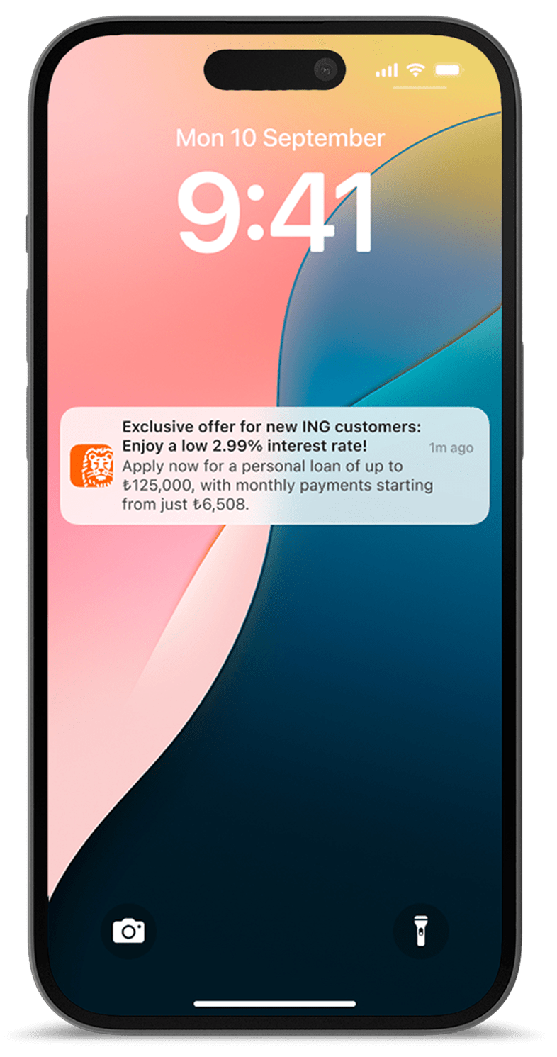 ING push notification